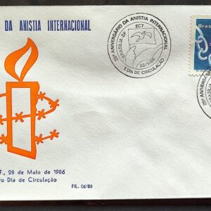 Envelope PVT FIL 006 1986 Anistia Internacional Direito Justica CBC Brasilia