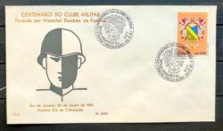 Envelope PVT FIL 009 1987 Clube Militar Brasao CBC RJ