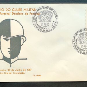 Envelope PVT FIL 009 1987 Clube Militar Brasao CBC RJ