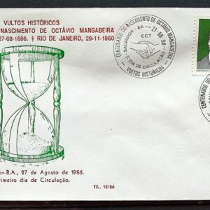 Envelope PVT FIL 012 1986 Octavio Mangabeira Jornalismo Politico CBC BA
