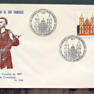 Envelope PVT FIL 015 1987 Convento Sao Francisco Igreja Religiao CBC BA