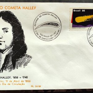 Envelope PVT FIL 01A 1986 Cometa Halley Astronomia CBC SP