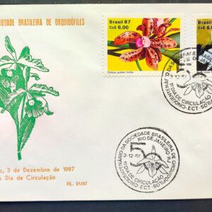 Envelope PVT FIL 021 1987 Flora Orquidea CBC RJ