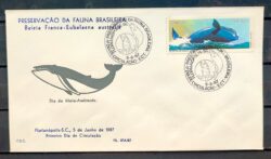 Envelope PVT FIL 07A 1987 Fauna Baleia Tartaruga CBC SC