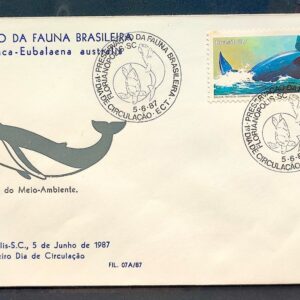 Envelope PVT FIL 07A 1987 Fauna Baleia Tartaruga CBC SC