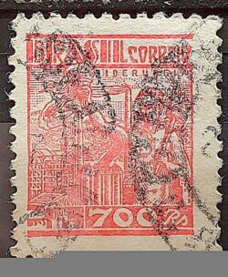 Selo Regular Cod RHM 362A Netinha Siderurgia 700 Reis Filigrana P 1941 Circulado 12