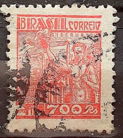 Selo Regular Cod RHM 362A Netinha Siderurgia 700 Reis Filigrana P 1941 Circulado 2