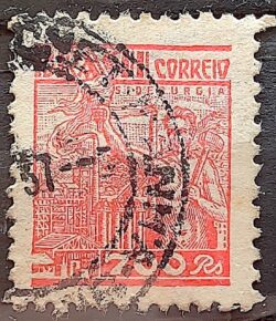 Selo Regular Cod RHM 362A Netinha Siderurgia 700 Reis Filigrana P 1941 Circulado 3