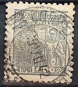 Selo Regular Cod RHM 363A Netinha Siderurgia 1000 Reis Filigrana P 1941 Circulado 5