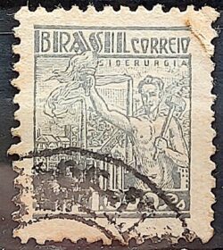 Selo Regular Cod RHM 363A Netinha Siderurgia 1000 Reis Filigrana P 1941 Circulado 9