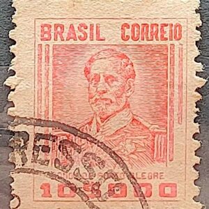 Selo Regular Cod RHM 367A Netinha Conde de Porto Alegre 10000 Reis Filigrana P 1941 Circulado 2