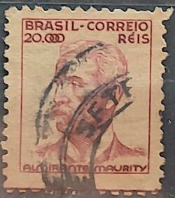 Selo Regular Cod RHM 368 Netinha Almirante Maurity Militar 20000 Reis Filigrana P 1941 Circulado 3