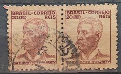 Selo Regular Cod RHM 368 Netinha Almirante Maurity Militar 20000 Reis Filigrana P 1941 Circulado 5