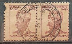 Selo Regular Cod RHM 368A Netinha Almirante Maurity Militar 20000 Reis Filigrana P 1941 Circulado 2