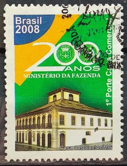 C 2757 Selo 200 Anos Ministerio da Fazenda Economia 2008 Circulado 2