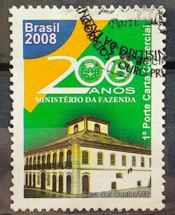 C 2757 Selo 200 Anos Ministerio da Fazenda Economia 2008 Circulado 4