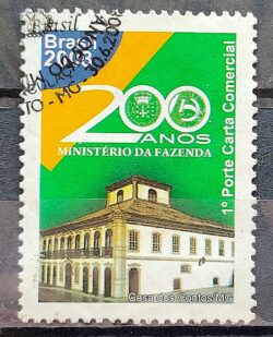 C 2757 Selo 200 Anos Ministerio da Fazenda Economia 2008 Circulado 6