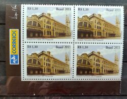 C 3086 Selo Estacao Ferroviaria Julio Prestes Trem 2011 Quadra Vinheta Correios