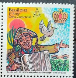 C 3242 Selo Luiz Gonzaga Musica Gaita Maconaria Cacto 2012