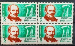 C 631 Selo Centenario da Desencarnacao de Allan Kardec Espiritismo 1969 Quadra