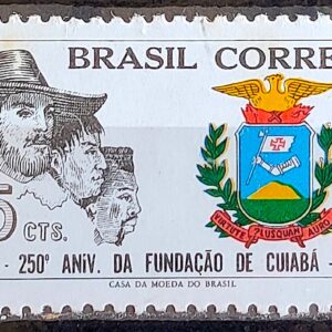 C 632 Selo Aniversario de Cuiaba Mato Grosso Brasao 1969 CLM