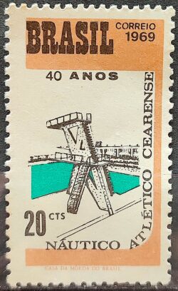 C 637 Selo Aniversario do Nautico Atletico Cearense Natacao 1969