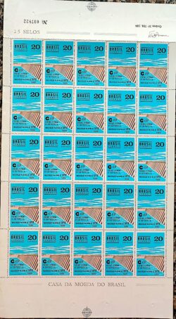 C 646 Selo Inauguracao da Usina Hidreletrica de Jupia Energia Rio Parana 1969 Folha