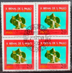 C 647 Selo Bienal de Sao Paulo Arte Escultura Leticia Leirner 1969 Quadra CPD SP