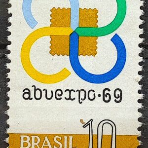 C 655 Selo Exposicao Filatelica Abuexpo Servico Postal 1969 1