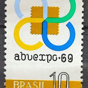 C 655 Selo Exposicao Filatelica Abuexpo Servico Postal 1969 2