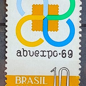 C 655 Selo Exposicao Filatelica Abuexpo Servico Postal 1969 MH
