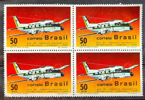 C 656 Selo Aviao Bandeirante Embraer Aviacao 1969 Quadra