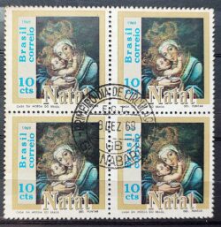 C 659 Selo de Natal Religiao Arte 1969 Quadra CPD Guanabara 2
