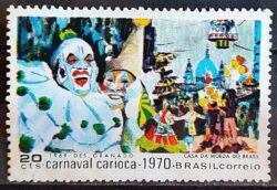 C 664 Selo Carnaval Carioca Festa Musica 1969 CLM 1