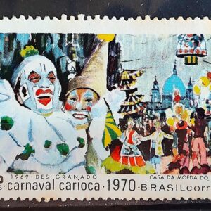 C 664 Selo Carnaval Carioca Festa Musica 1969 MH 2