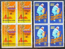 C 665 Selo Carnaval Carioca Festa Musica 1970 Quadra Serie Completa