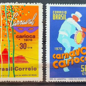 C 665 Selo Carnaval Carioca Festa Musica 1970 Serie Completa 1
