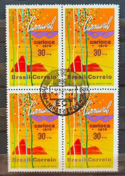 C 665 Selo Carnaval Carioca Festa Musica Pao de Acucar 1970 Quadra CPD MG