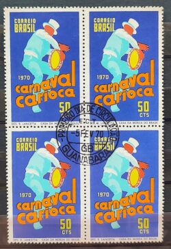 C 666 Selo Carnaval Carioca Festa Musica 1970 Quadra CPD Guanabara