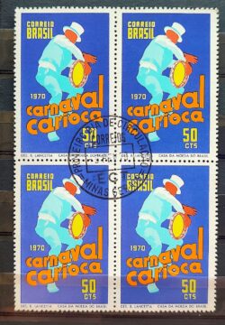 C 666 Selo Carnaval Carioca Festa Musica 1970 Quadra CPD MG