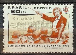 C 667 Selo Centenario Opera O Guarani Carlos Gomes Musica 1970