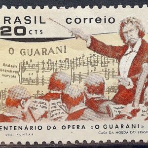 C 667 Selo Centenario Opera O Guarani Carlos Gomes Musica 1970 MH 1