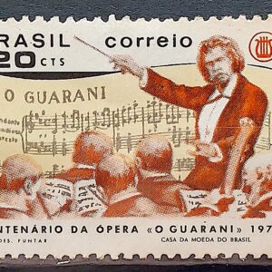 C 667 Selo Centenario Opera O Guarani Carlos Gomes Musica 1970 MH 3