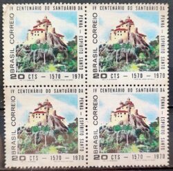 C 668 Selo 400 ANOS Santuario N S da Penha Cidade Igreja Religiao 1970 Quadra CLM