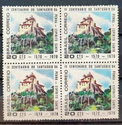 C 668 Selo 400 ANOS Santuario N S da Penha Cidade Igreja Religiao 1970 Quadra MH