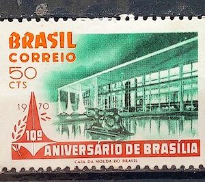 C 669 Selo Aniversario de Brasilia 1970 Serie Completa MH
