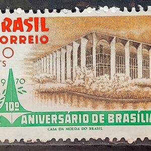 C 669 Selo Aniversario de Brasilia Itamaraty Diplomacia 1970 MH
