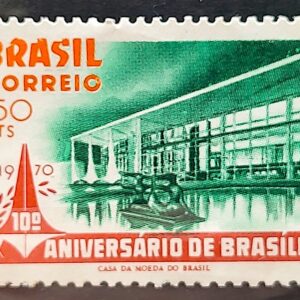 C 670 Selo Aniversario de Brasilia Palacio do Planalto 1970