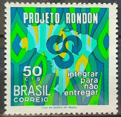 C 672 Selo Projeto Rondon Mapa Integracao 1970