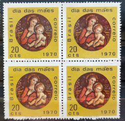 C 674 Selo Dia das Maes Maria Jesus Religiao 1970 Quadra 2
